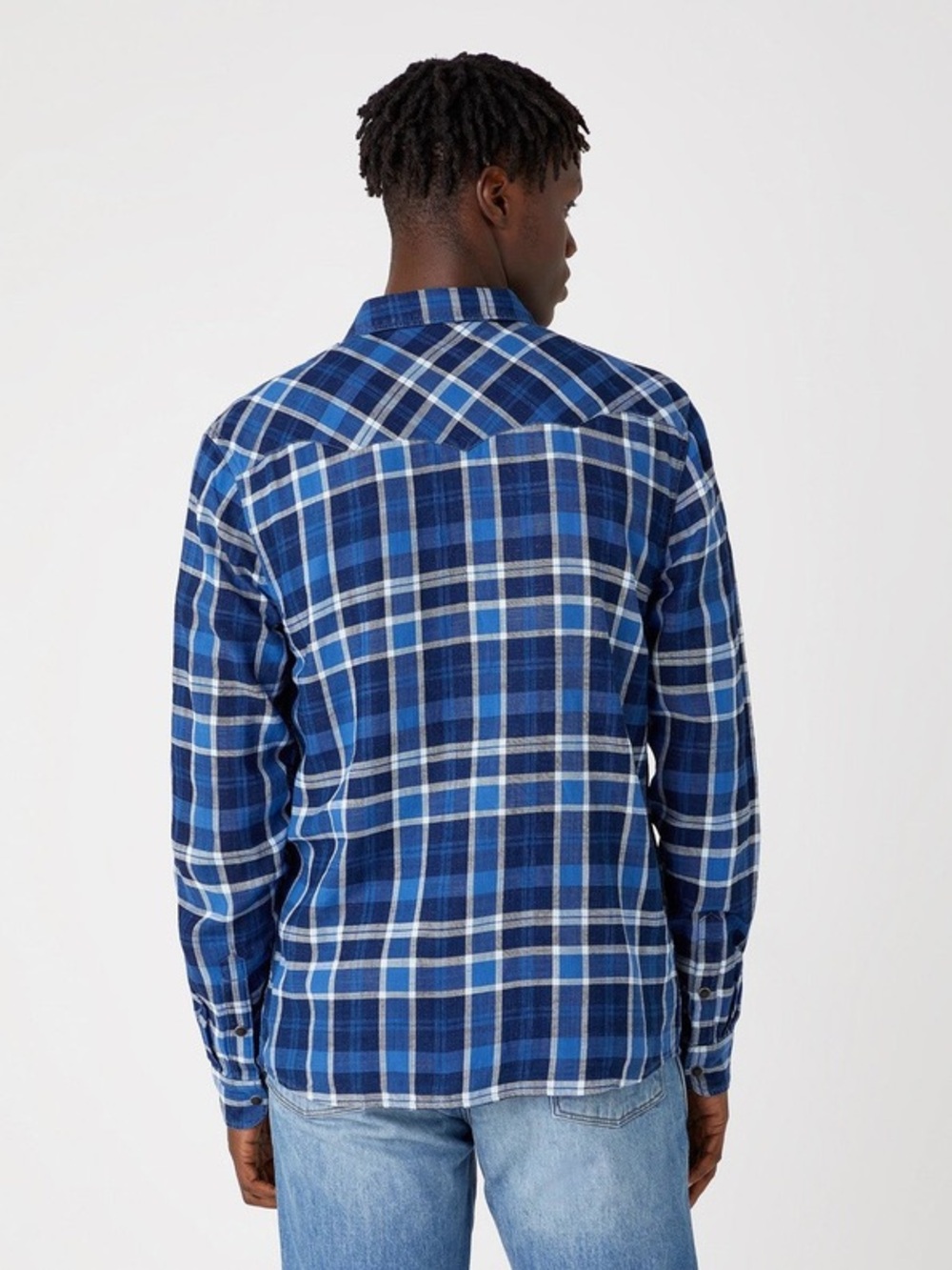 WRANGLER, plaid blue shirt for men!